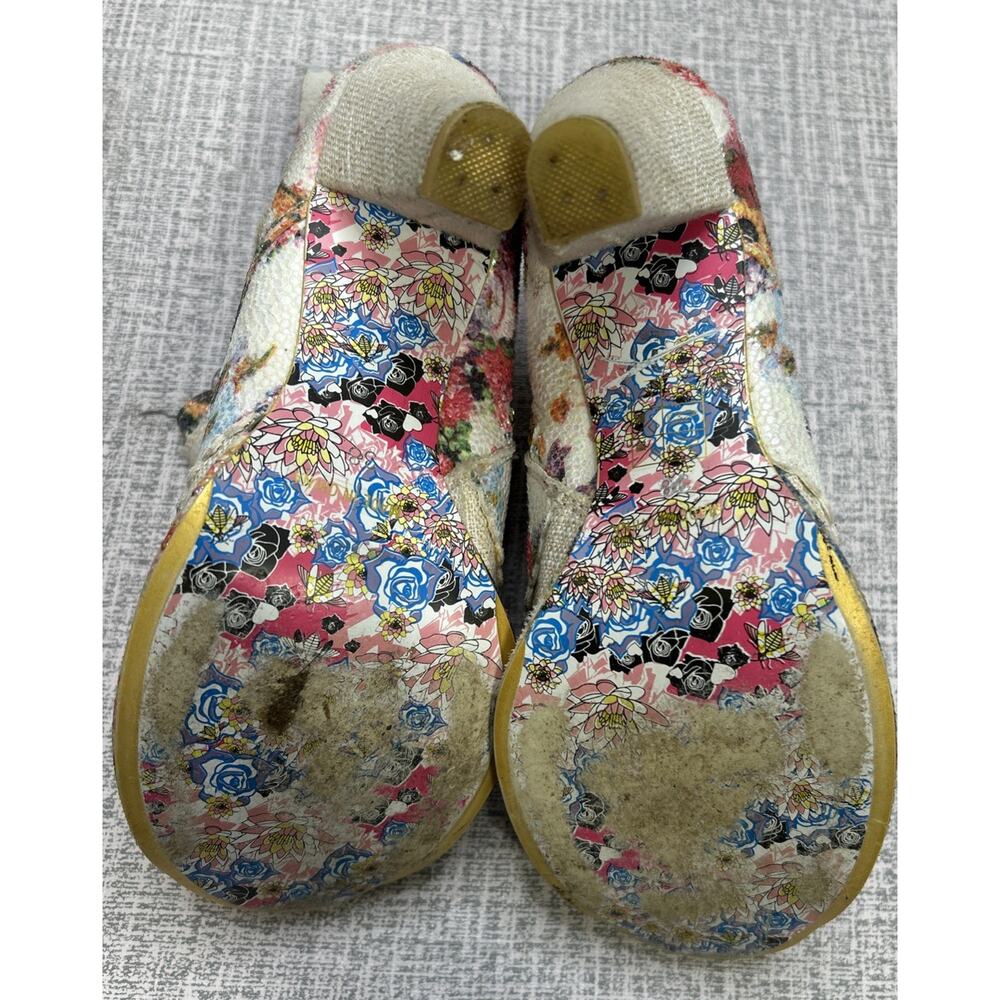 Irregular Choice Miaow Heeled Ankle Boots 38 / 7.5 Cat Floral Brocade Whimsy - Picture 7 of 11